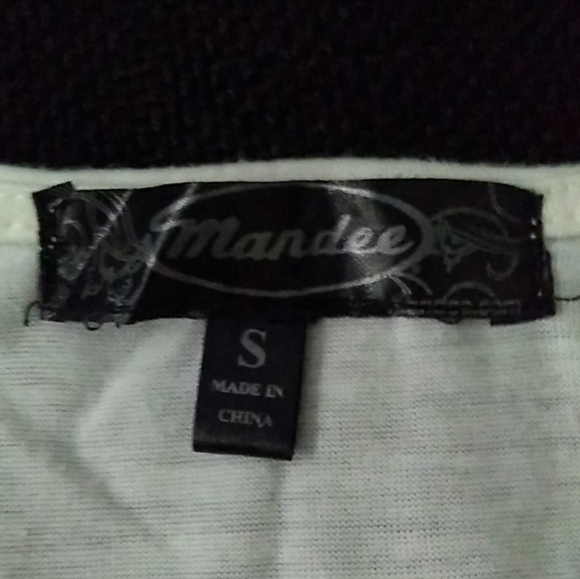 NWOT Mandee Asymmetrical Creamy White Rouched Tee - Picture 10 of 16